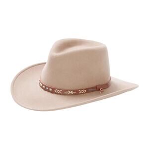 Stetson Santa Fe Crushable Western Hat Mushroom Brown Size M Gently Used